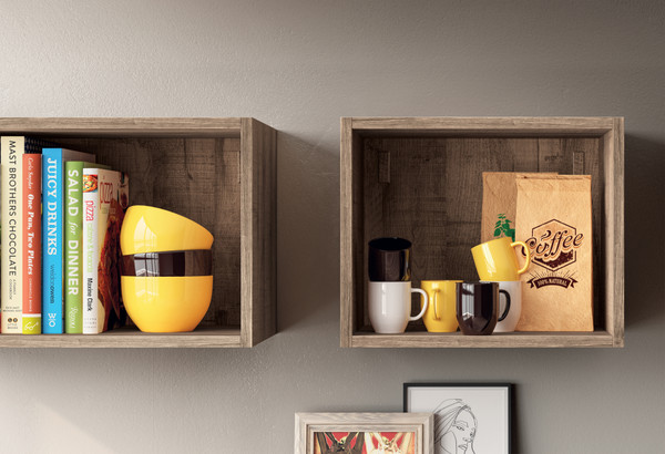 三聚氰胺饰面开放式吊柜 &nbsp;